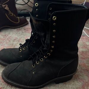 Black Leather Men's Boots Carolina